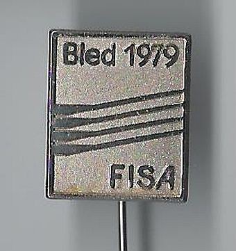Pin YUG 1979 WRC Bled Logo white colour Coll. MM