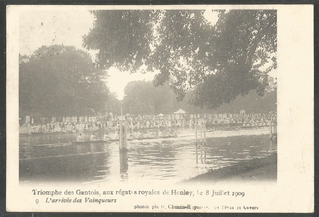 PC BEL 1909 Henley Royal Regatta Ghent 8 winning the Grand Challenge Cup PU 1909 July 12th