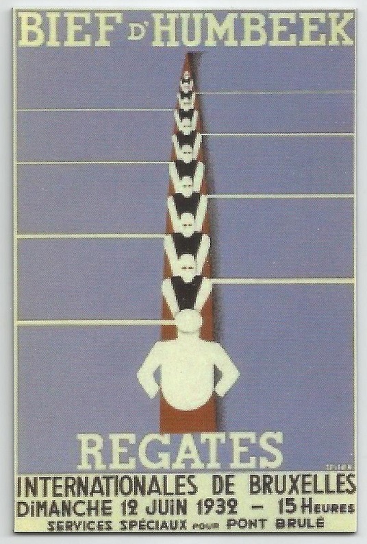 Poster BEL 1932 Regates Internationales de Bruxelles image on magnet