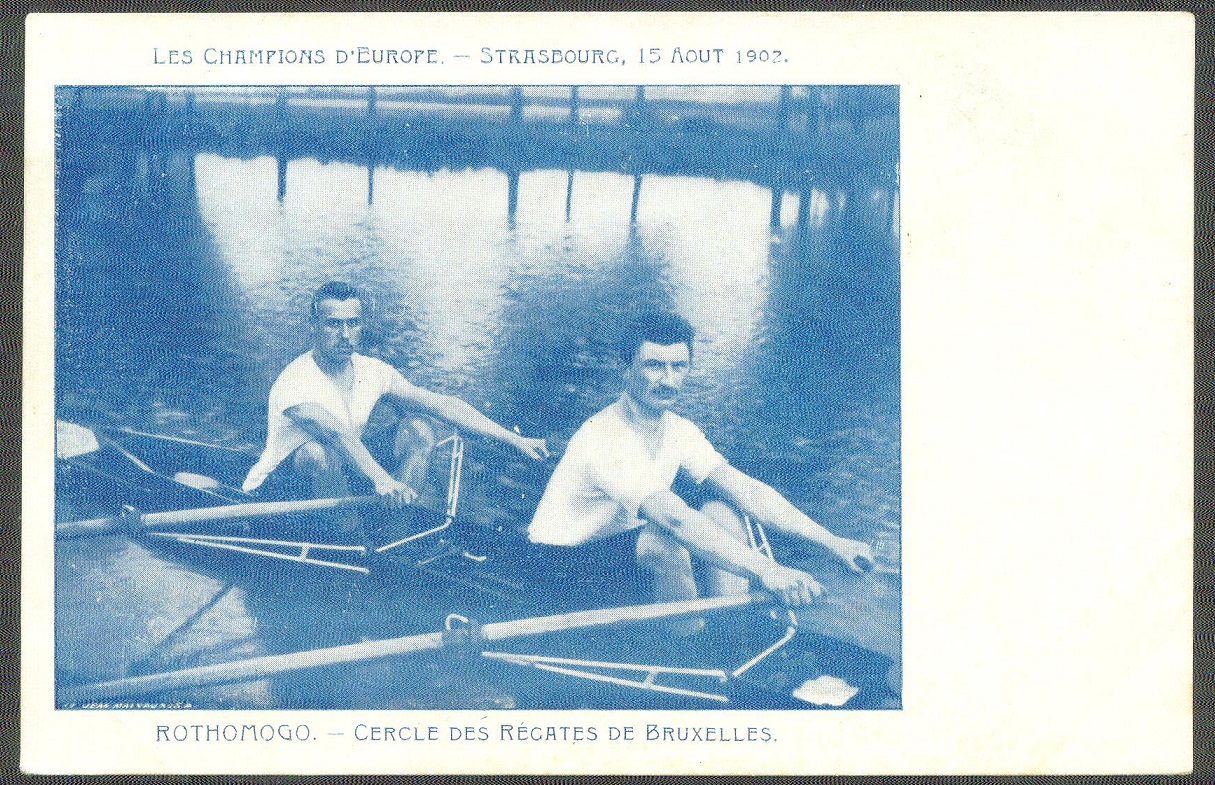 pc bel 1902 daniel clarembaux georges licot bel m2x gold medal winners erc strasbourg 1902