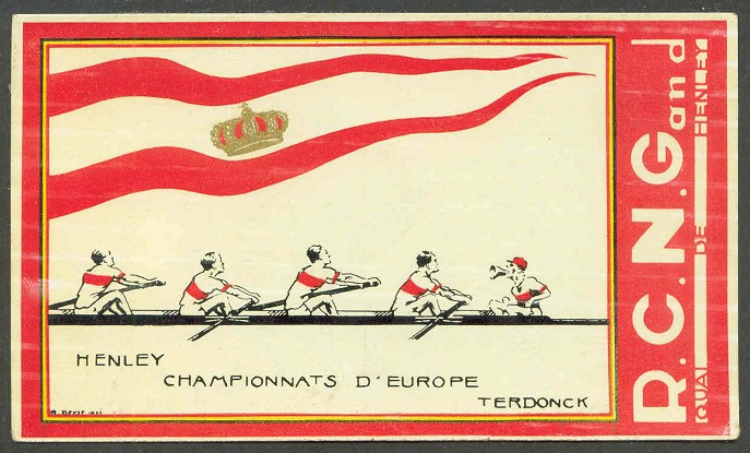 pc bel 1952 ghent henley championats d europe terdonck r.c.n.ghent 4 