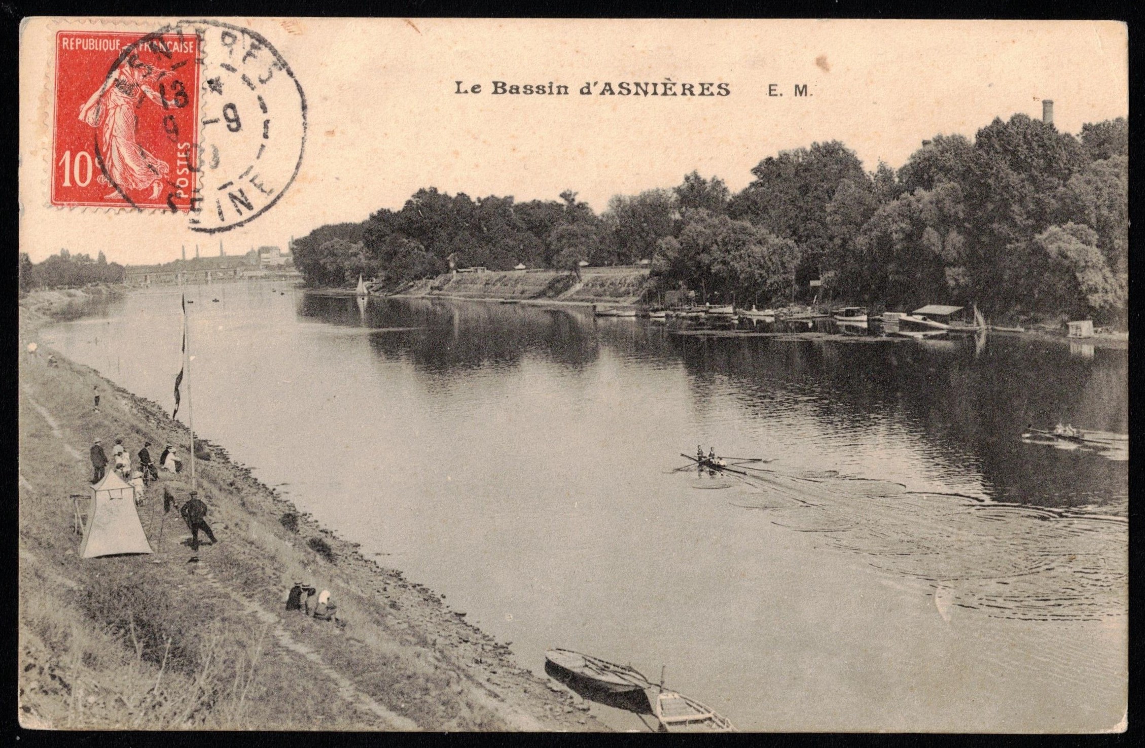 PC FRA Asnières Regatta course OG Paris 1900 PU 1903 or 1909