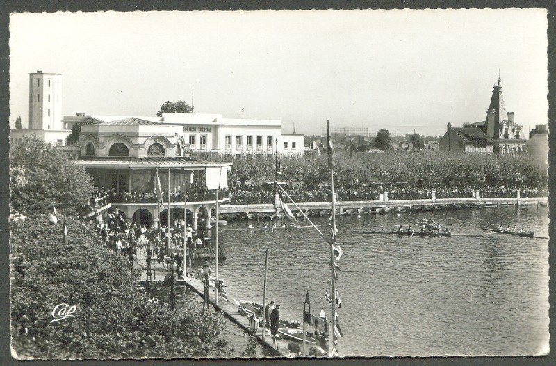 pc fra enghien les bains pu 1959 photo of finish area of regatta course 