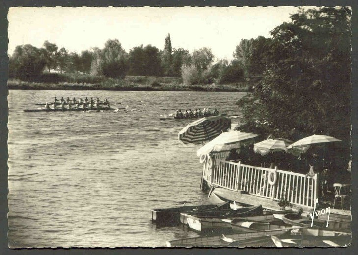 pc fra vichy 1950 b w photo of 8 race