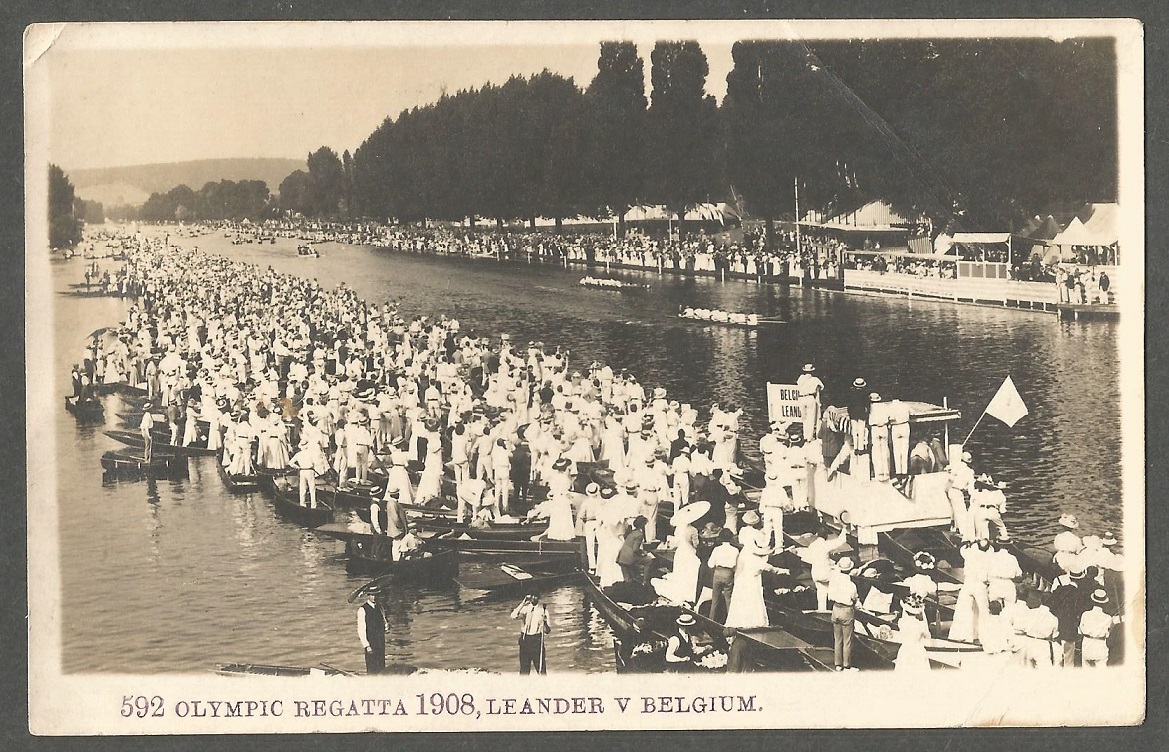 PC GBR 1908 OG london at Henley Leander beat Belgium in M8 final