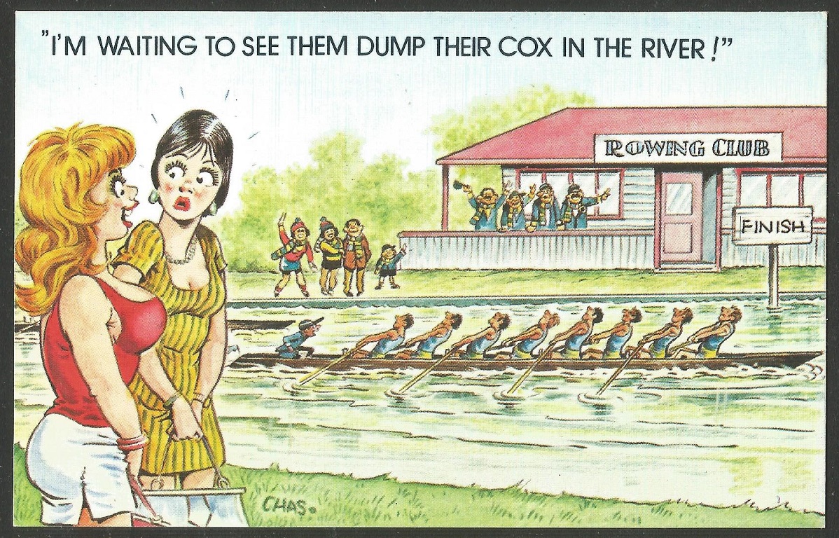 PC GBR Bamforth Comic Card Series No. 1003 Im waiting to see