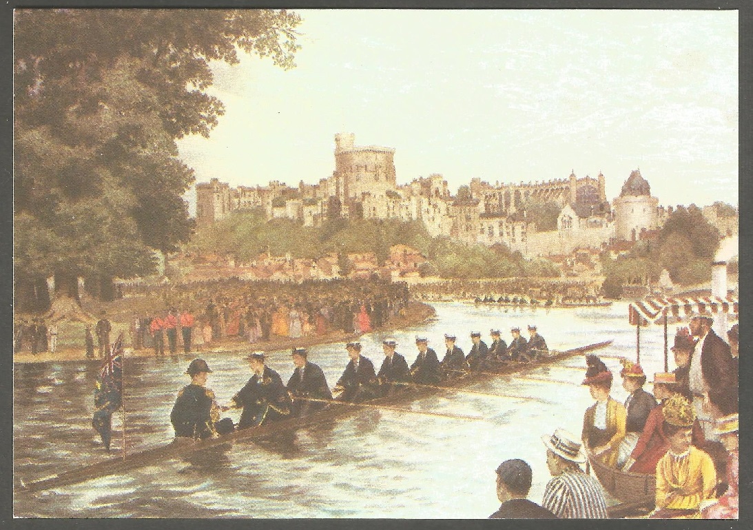 pc gbr 2010 the fourth of june windsor detail coloured line engraving by w. cox from a painting by a. h. wardlow
