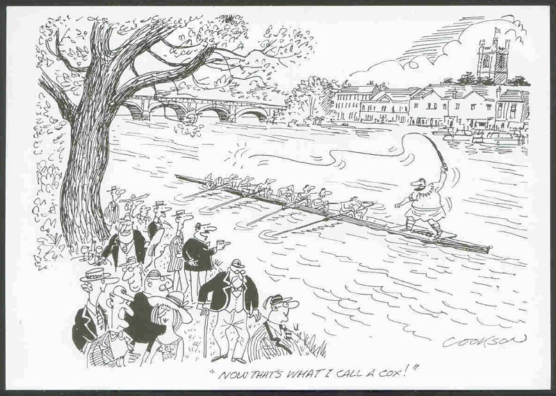 pc gbr henley rowing cartoons by b. cookson cox of 8 flourishing whip 