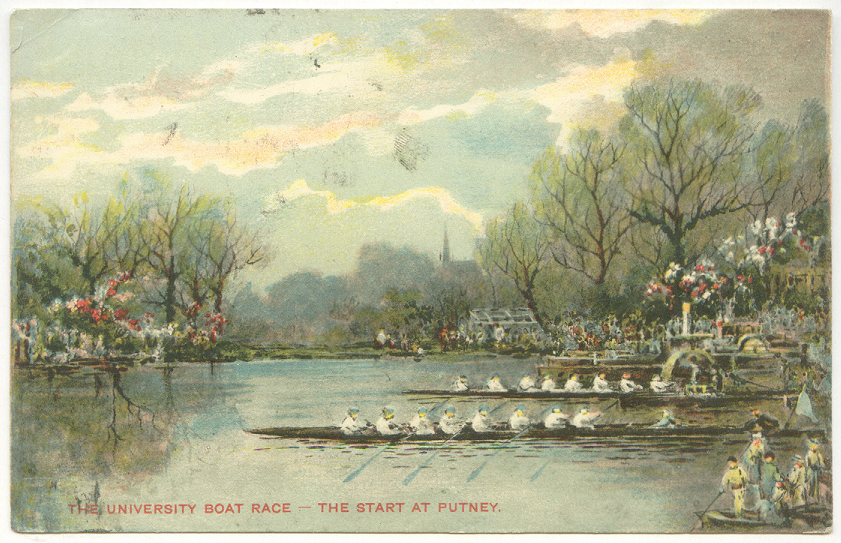 pc gbr the university boat race the start at putney pu 1904