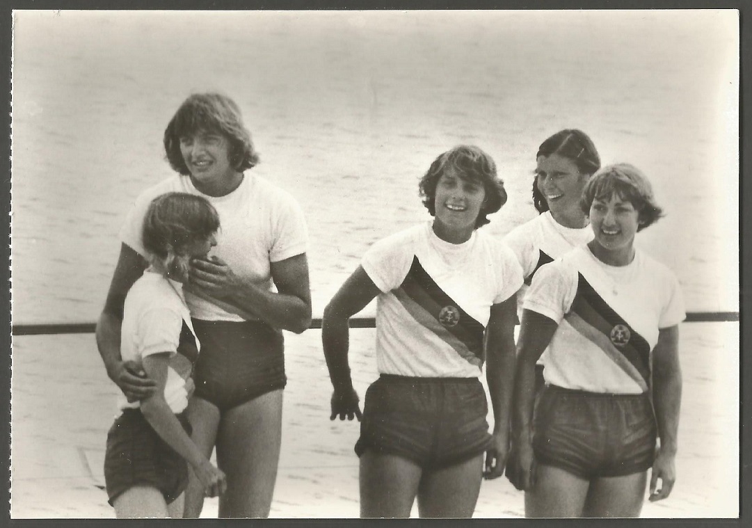PC GDR 1976 OG Montreal W4X crew GDR gold medal winner Roswita Zobelt Viola Poley Jutta Lau Anke Borchmann cox Liane Weigelt