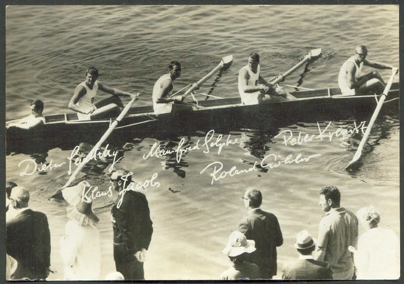 pc gdr 1969 os mexico 1968 4 silver medal winner crew gdr p. kremtz r. goehler. m. gelpke k. jacob cox d. semetzky 