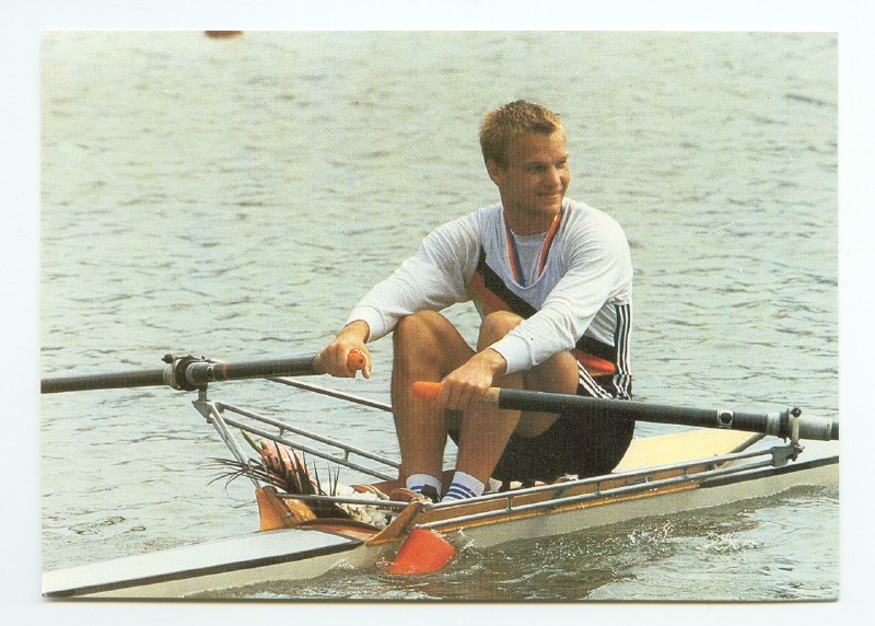 pc gdr 1988 photo of t. lange winner of the gold medal at th og seoul 1988 in the m1x 