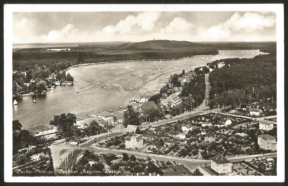 PC GER Berlin Gruenau Berliner Regatta Verein aerial view Klinke No. 12103 PU 1937
