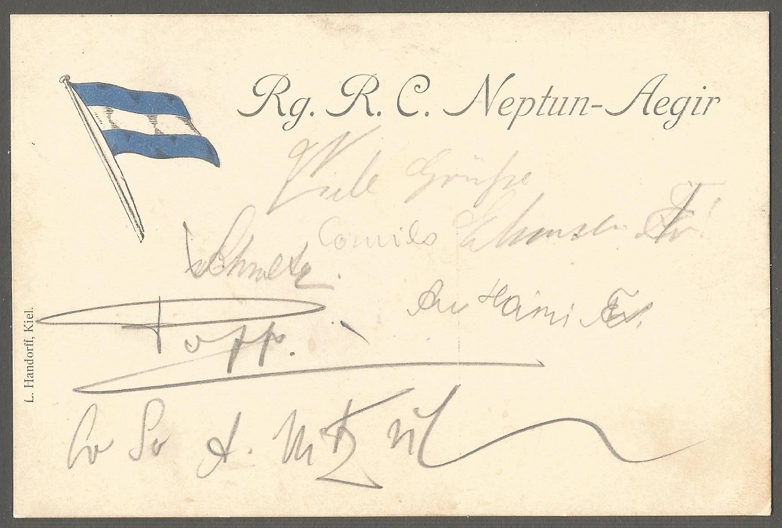 PC GER Kiel Rg. R.C. Neptun Aegir now RGRC Aegir PU 1905
