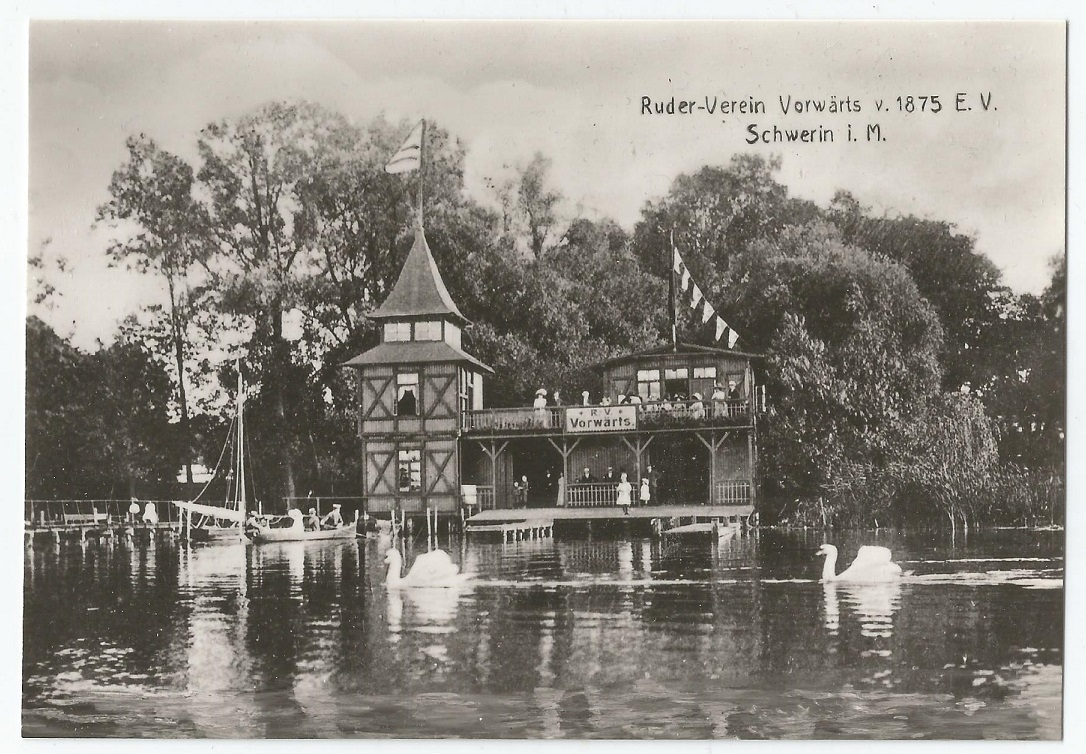 PC GER Schwerin RV Vorwaerts von 1875 reproduction boathouse