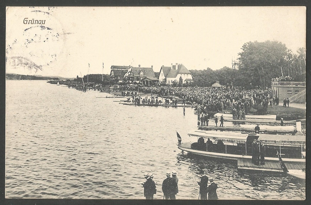 PC GER Berlin Gruenau regatta view from finish to start PU 1913