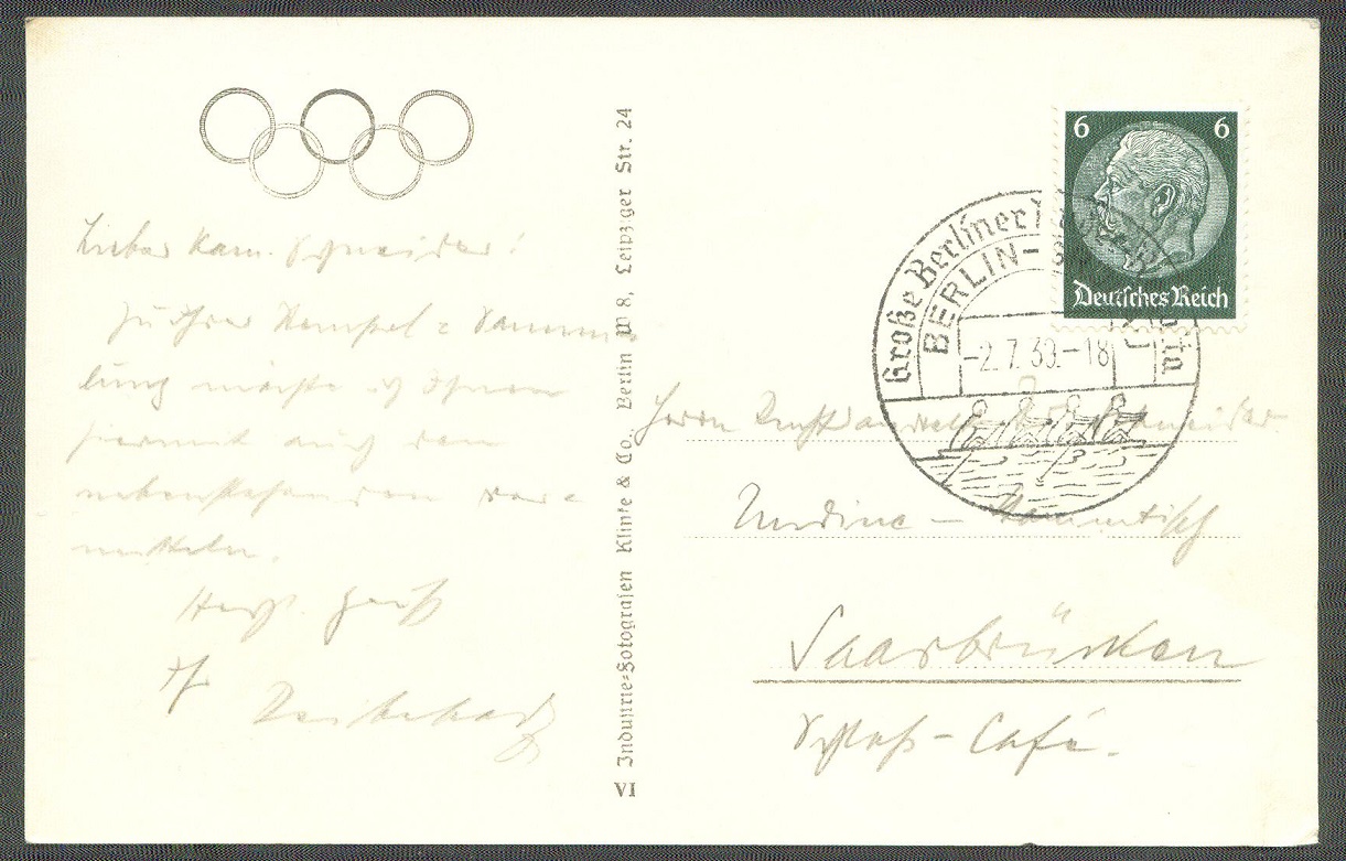 pc ger 1936 berlin gruenau regatta course finish area klinke b 393 pu 1939 reverse
