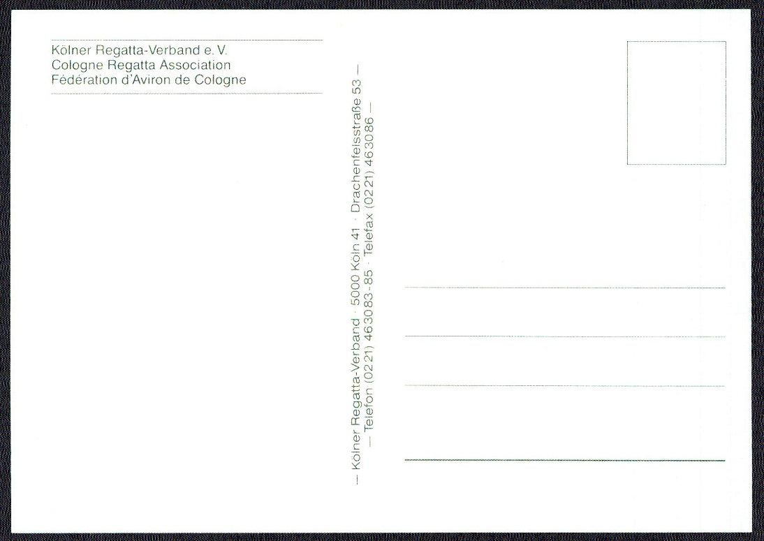 pc ger 1987 cologne map of regatta course koeln fuehlingen reverse
