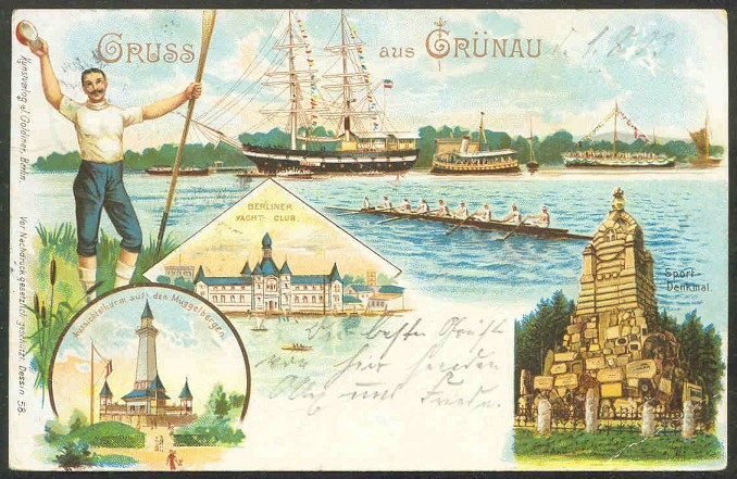 pc ger berlin gruenau litho pu 1903 gruss aus with 8 and sport memorial