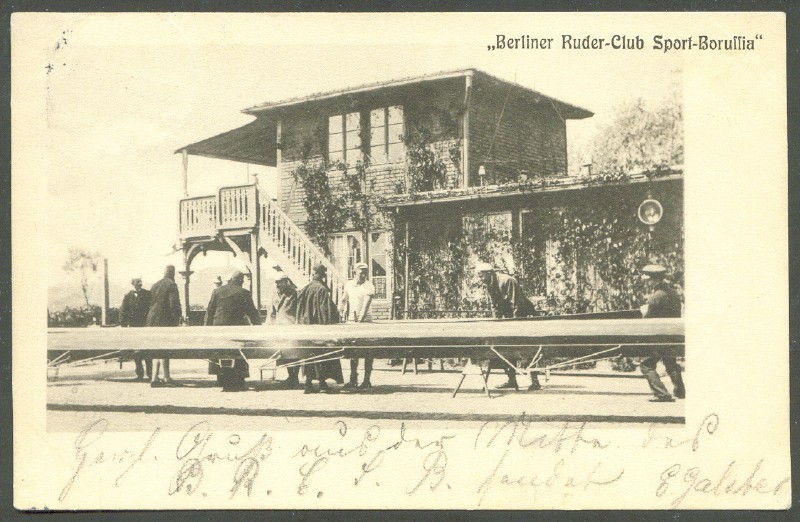 pc ger berliner rc sport borussia pu 1903 boathouse with 8 on trestles in foreground 