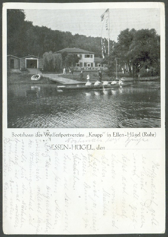 pc ger essen huegel wsv krupp pu 1931 photo of boathouse with gig 4 in foreground 