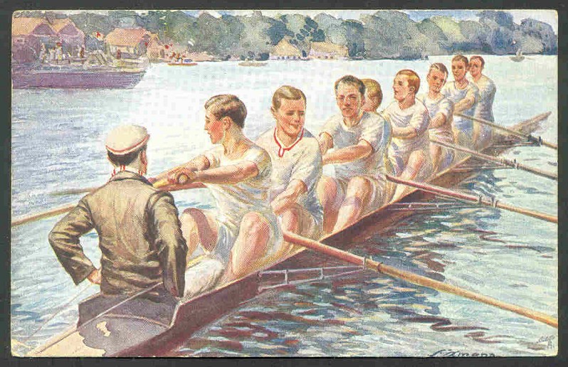 pc ger tuck s oilette rudersport no. 975 close view of 8 crew