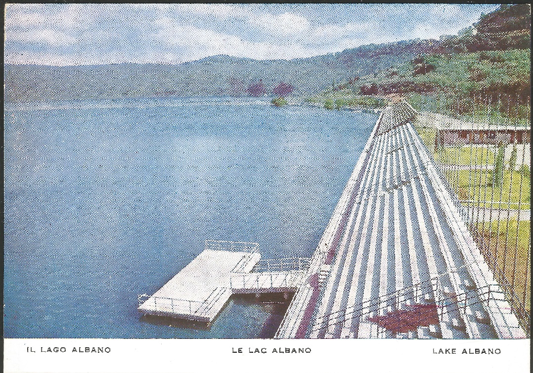 PM ITA 1960 OG Rome Olympic regatta course Lago Albano front