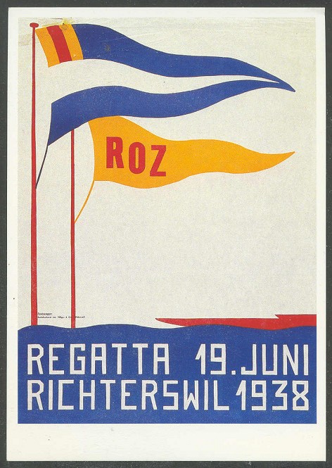 pc sui 1986 reprint of poster sui 1938 regatta richterswil