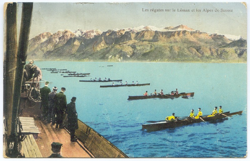 pc sui les regates sur le leman pu 1910 many gig 4 assembling at the start 