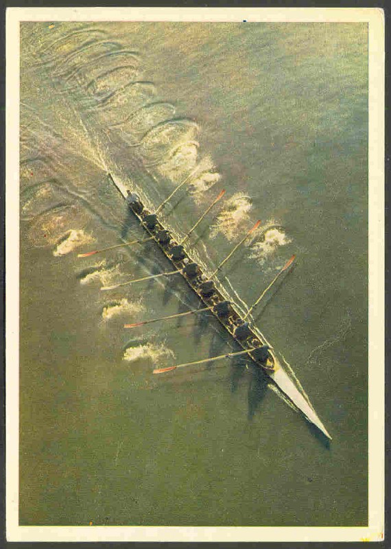 pc urs 1956 8 coloured photo of bird s eye view of crew in full speed 