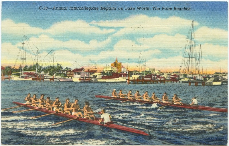 pc usa 1951 intercollegiate regatta on lake worth the palm beaches two m8 