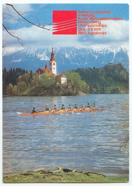 pc yug 1979 wrc bled 8 on lake with famous island in background