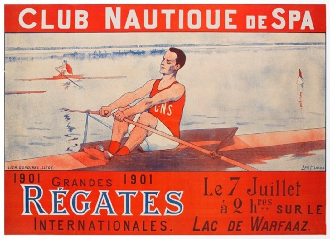 Poster BEL 1901 Regatta Spa image on magnet