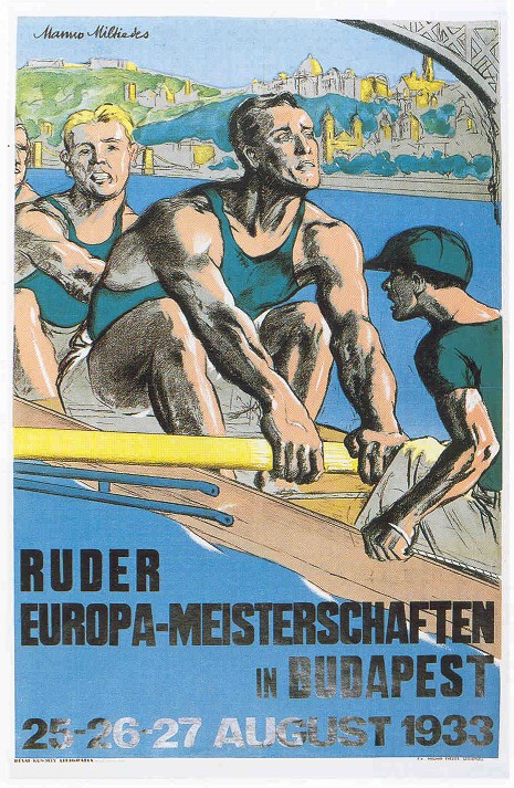 poster ger 1933 erc budapest aug. 25th 27th copy from book schlag auf schlag . ger 1998 