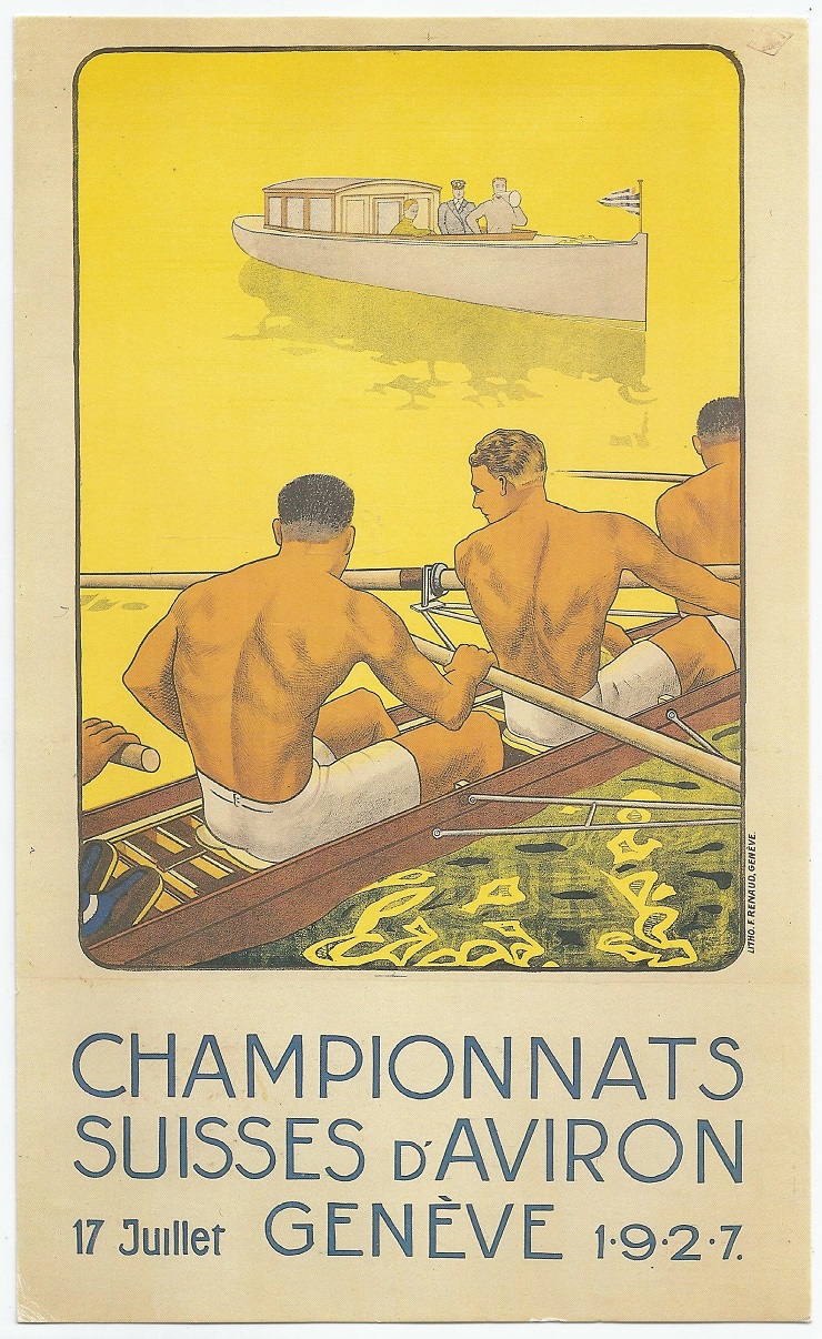 poster sui 1927 swiss rowing championships reproduction