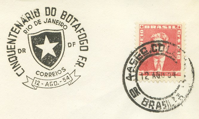 pm bra 1954 aug. 12th rio de janeiro cinquentenario do botafogo f.r. 50th anniversary of botafogo football regatta club