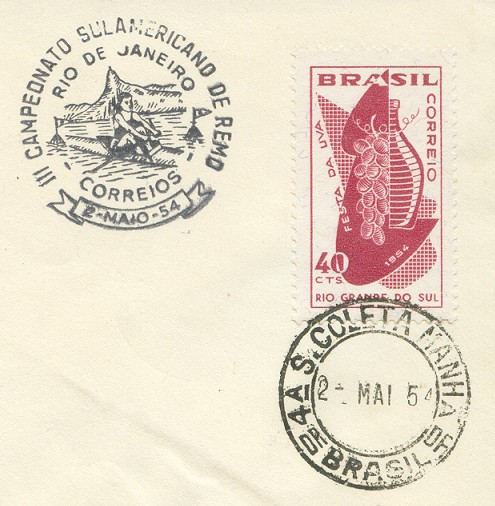 pm bra 1954 may 2nd rio de janeiro third southamerican rowing championships single sculler 
