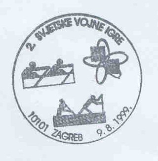 pm cro 1999 aug. 9th zagreb 2. svjetske vojne igre 2x pictogram 