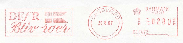 pm den 1987 aug. 29th bagsvaerd red meter mark dffr bliv roer