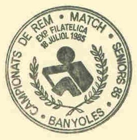 pm esp 1985 july 18th banyoles match des seniors stylized rower 