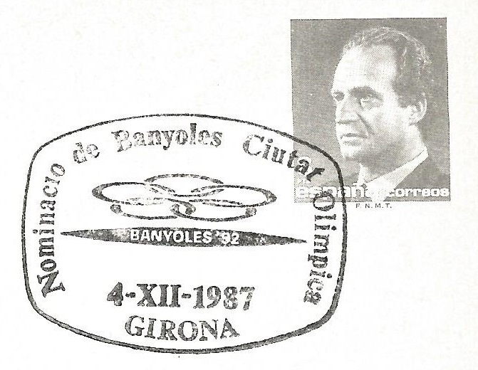pm esp 1987 dec. 4th girona nomination of banyoles as olympic city for the rowing events 1992
