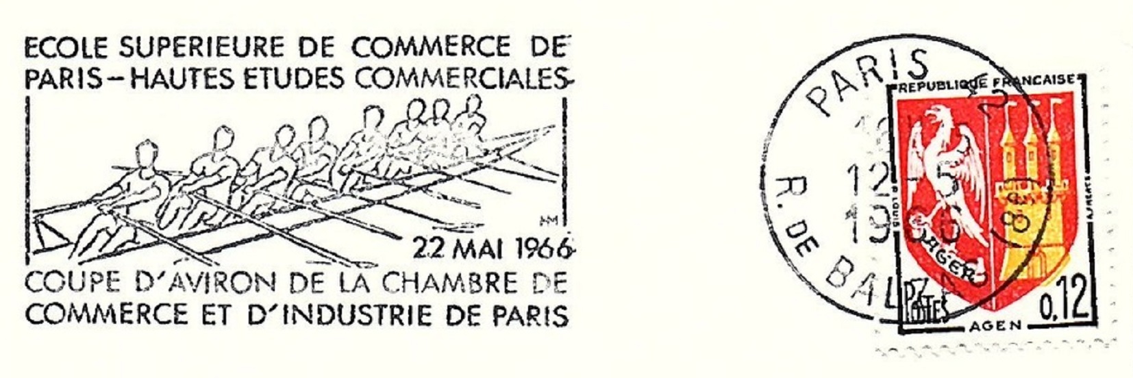 PM FRA 1966 May 12th Paris Coup dAviron Chambre Commerce et Industrie Paris May 22nd