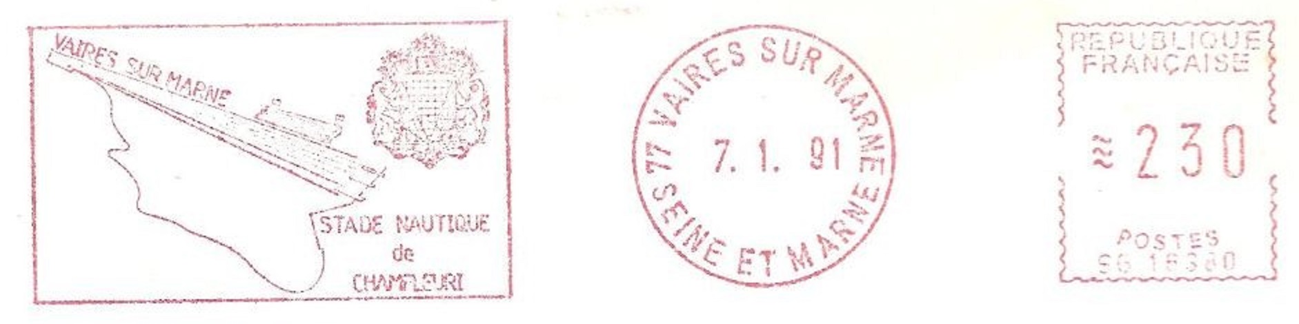 PM FRA 1991 Jan. 7th Vaires sur Marne Chamfleuri regatta course venue OG Paris 2024