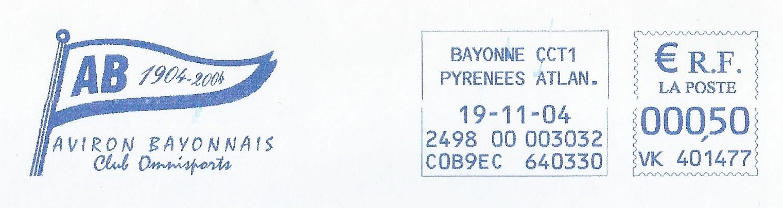PM FRA 2004 Nov. 19th Bayonne Aviron Bayonnaise centenary