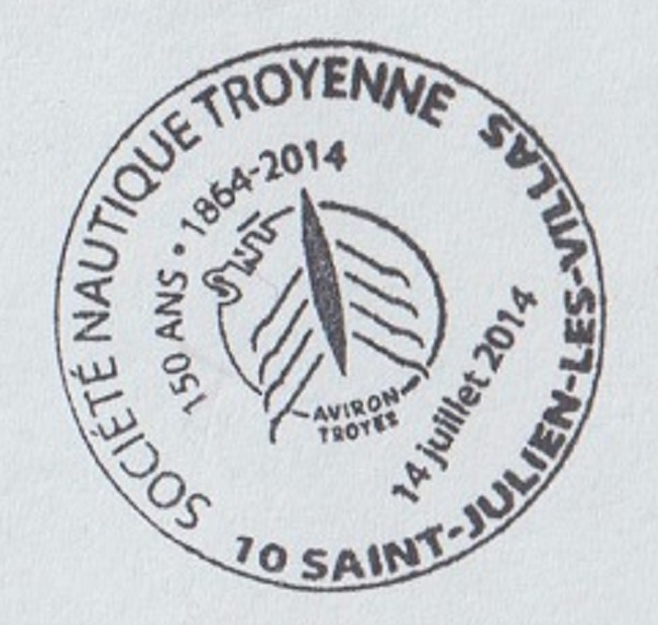 PM FRA 2014 July 14th Saint Julien Les Villas Société Nautique Troyenne 150 years 1864 2014