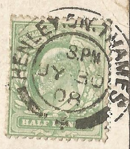 PM GBR 1908 OG London at Henley July 30th the day before the Olympic rowing finals