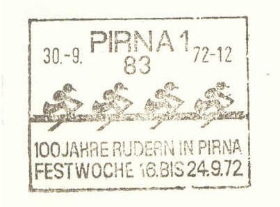 pm gdr 1972 sept. 30th pirna 100 jahre rudern in pirna 4x