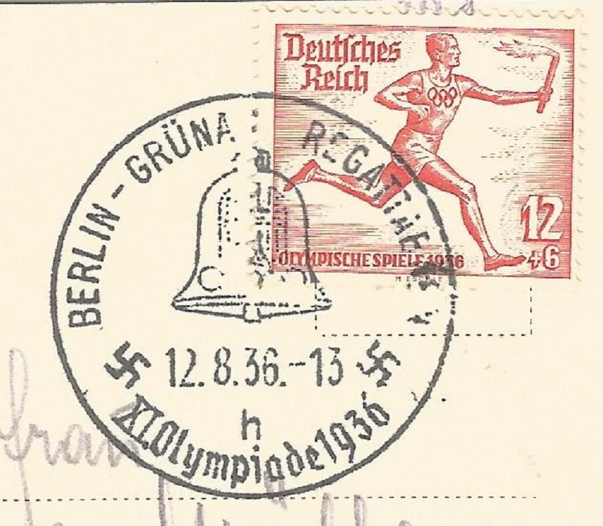 PM GER 1936 Berlin Gruenau Regattabahn h Aug. 12th XI. Olympiade 1936