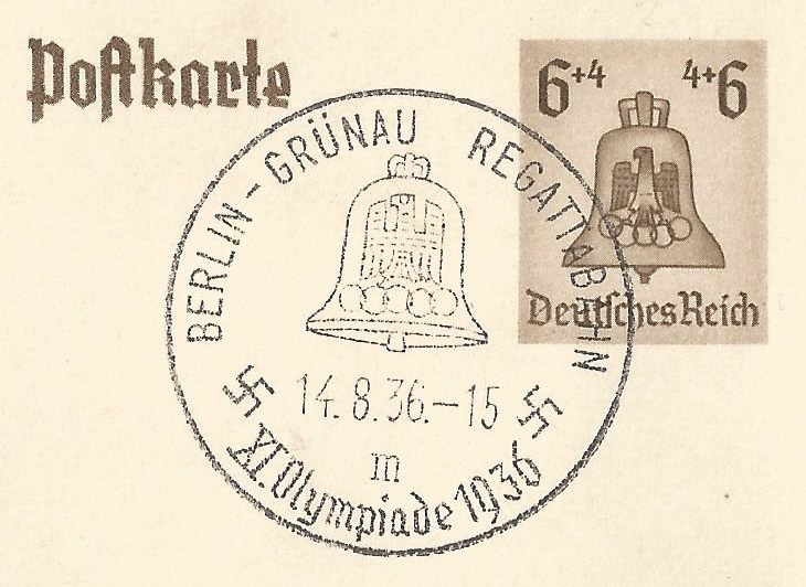PM GER 1936 Berlin Gruenau Regattabahn m Aug. 14th XI. Olympiade 1936