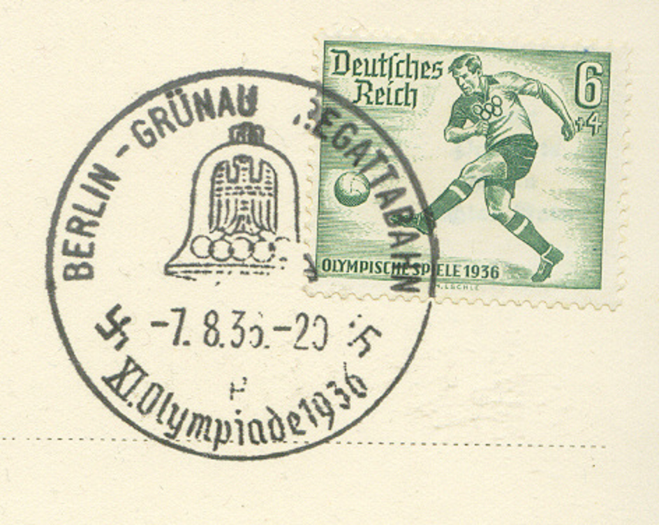 PM GER 1936 Berlin Gruenau Regattabahn p Aug. 7th XI. Olympiade 1936
